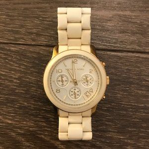 Michael Kors White and Gold Watch
